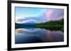 Summer Sunset Reflection at Trillium Lake, Oregon Wilderness-Vincent James-Framed Photographic Print