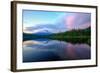 Summer Sunset Reflection at Trillium Lake, Oregon Wilderness-Vincent James-Framed Photographic Print