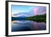 Summer Sunset Reflection at Trillium Lake, Oregon Wilderness-Vincent James-Framed Photographic Print