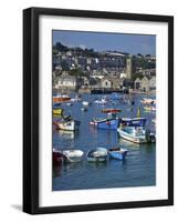 Summer Sunshine on Boats in the Old Harbour, St. Ives, Cornwall, England, United Kingdom, Europe-Peter Barritt-Framed Photographic Print