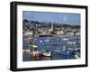 Summer Sunshine on Boats in the Old Harbour, St. Ives, Cornwall, England, United Kingdom, Europe-Peter Barritt-Framed Premium Photographic Print