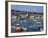 Summer Sunshine on Boats in the Old Harbour, St. Ives, Cornwall, England, United Kingdom, Europe-Peter Barritt-Framed Photographic Print