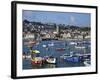 Summer Sunshine on Boats in the Old Harbour, St. Ives, Cornwall, England, United Kingdom, Europe-Peter Barritt-Framed Photographic Print