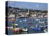 Summer Sunshine on Boats in the Old Harbour, St. Ives, Cornwall, England, United Kingdom, Europe-Peter Barritt-Stretched Canvas