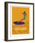 Summer Surfing Girl Illustration-Tasiania-Framed Art Print