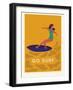 Summer Surfing Girl Illustration-Tasiania-Framed Art Print