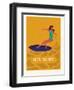 Summer Surfing Girl Illustration-Tasiania-Framed Art Print