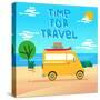 Summer Time Vector Background. Summer Adventure Poster.-AlexBocharov-Stretched Canvas