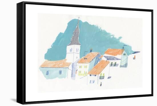 Summer Town-Charlotte Ager-Framed Stretched Canvas