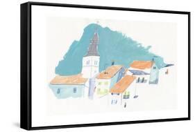 Summer Town-Charlotte Ager-Framed Stretched Canvas