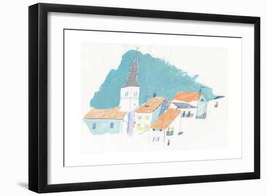 Summer Town-Charlotte Ager-Framed Giclee Print