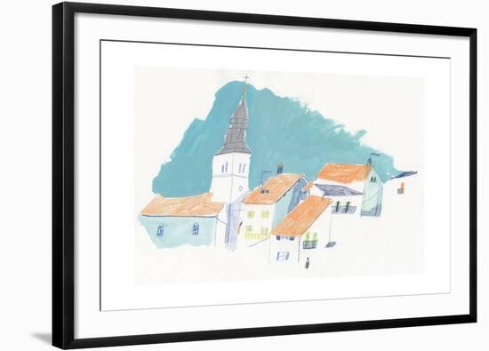 Summer Town-Charlotte Ager-Framed Giclee Print