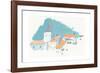 Summer Town-Charlotte Ager-Framed Giclee Print