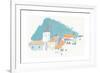 Summer Town-Charlotte Ager-Framed Giclee Print