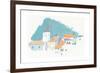 Summer Town-Charlotte Ager-Framed Giclee Print