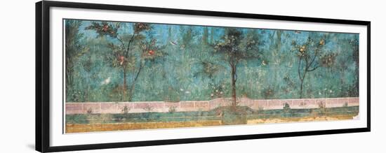 Summer Triclinium: Garden Paintings, 20 A.D. Ancient Roman painting. Palazzo Massimo, Rome-null-Framed Premium Giclee Print