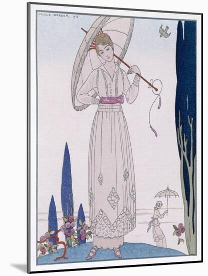 Summer Tunic Dress-Georges Barbier-Mounted Art Print