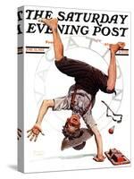 "Summer Vacation, 1923" Saturday Evening Post Cover, June 23,1923-Norman Rockwell-Stretched Canvas