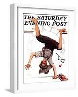 "Summer Vacation, 1923" Saturday Evening Post Cover, June 23,1923-Norman Rockwell-Framed Giclee Print