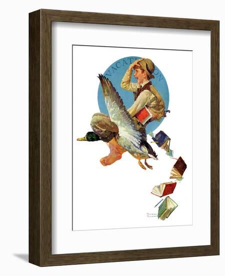 "Summer Vacation, 1934", June 30,1934-Norman Rockwell-Framed Giclee Print