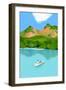 summer vacation in the mountains and boats-Hiroyuki Izutsu-Framed Giclee Print