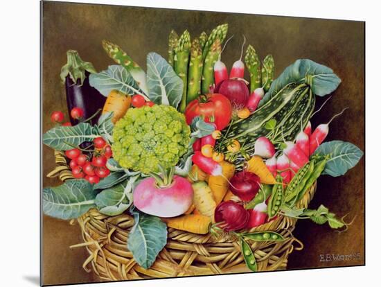Summer Vegetables, 1995-E.B. Watts-Mounted Giclee Print