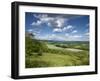 Summer View East Along the Surrey Hills, from White Down, Dorking in the Distance, North Downs, Sur-John Miller-Framed Photographic Print