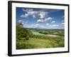 Summer View East Along the Surrey Hills, from White Down, Dorking in the Distance, North Downs, Sur-John Miller-Framed Photographic Print