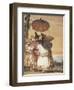 Summer Walk, 1757, Detail of Fresco-Giandomenico Tiepolo-Framed Giclee Print