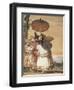 Summer Walk, 1757, Detail of Fresco-Giandomenico Tiepolo-Framed Giclee Print