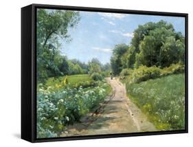 Summer walk. 1921-Peder Moensted-Framed Stretched Canvas