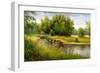 Summer Wood Lake With Trees And Bushes-balaikin2009-Framed Premium Giclee Print