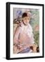 Summer (Young Woman at the Window)-Berthe Morisot-Framed Art Print