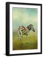 Summer Zebra 1-Jai Johnson-Framed Premium Giclee Print