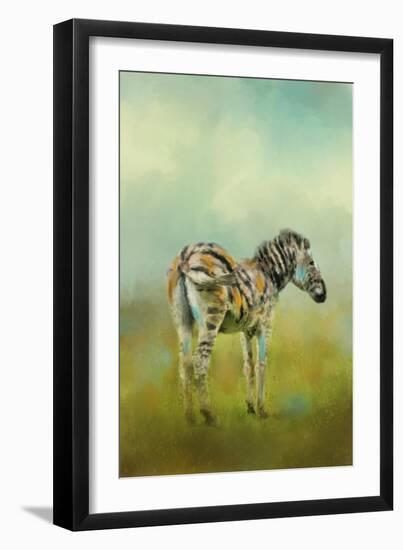 Summer Zebra 1-Jai Johnson-Framed Giclee Print