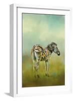 Summer Zebra 1-Jai Johnson-Framed Giclee Print