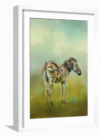 Summer Zebra 1-Jai Johnson-Framed Giclee Print