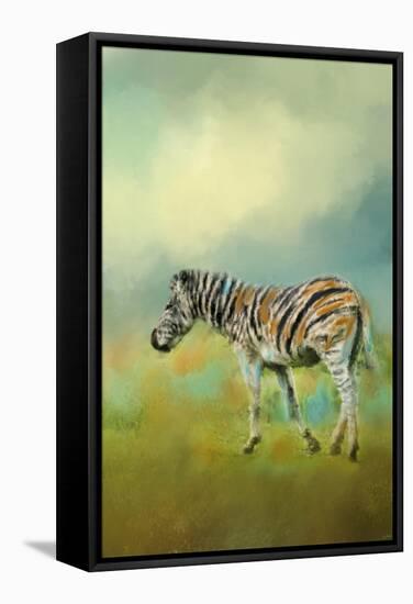 Summer Zebra 2-Jai Johnson-Framed Stretched Canvas