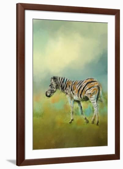 Summer Zebra 2-Jai Johnson-Framed Giclee Print