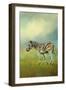 Summer Zebra 2-Jai Johnson-Framed Giclee Print