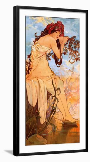 Summer-Alphonse Mucha-Framed Art Print