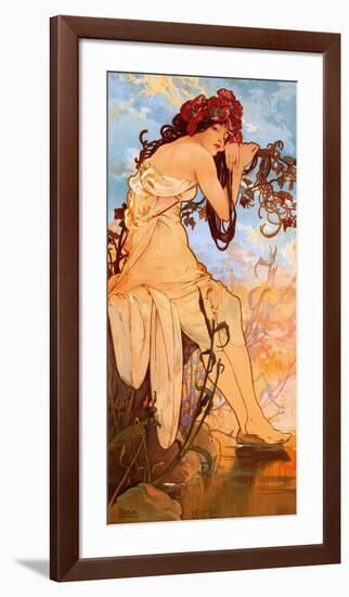 Summer-Alphonse Mucha-Framed Art Print