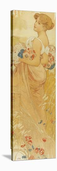 Summer-Alphonse Mucha-Stretched Canvas