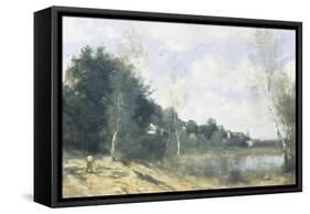 Summer-Jean-Baptiste-Camille Corot-Framed Stretched Canvas