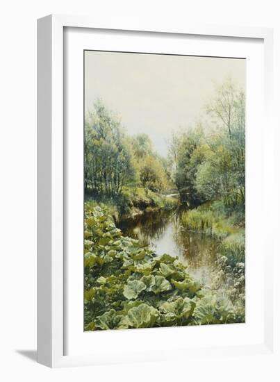 Summerday at the Stream; Sommerdag Ved Aen, 1909-Peder Mork Monsted-Framed Giclee Print