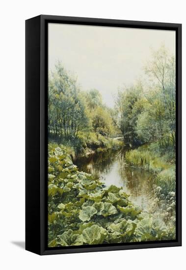 Summerday at the Stream; Sommerdag Ved Aen, 1909-Peder Mork Monsted-Framed Stretched Canvas