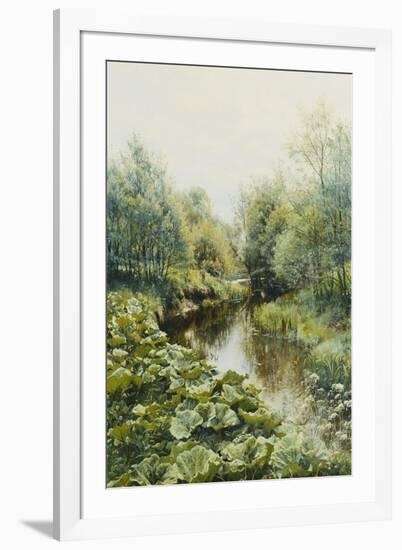 Summerday at the Stream-Peder Mork Monsted-Framed Giclee Print