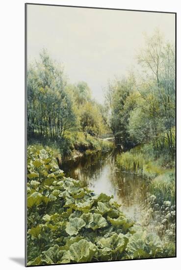 Summerday at the Stream-Peder Mork Monsted-Mounted Giclee Print