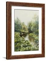 Summerday at the Stream-Peder Mork Monsted-Framed Giclee Print