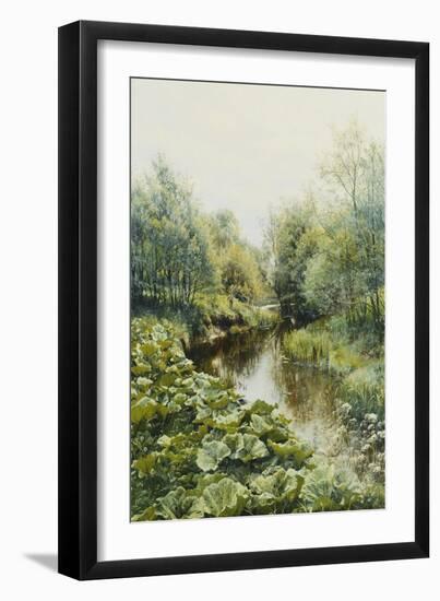 Summerday at the Stream-Peder Mork Monsted-Framed Giclee Print